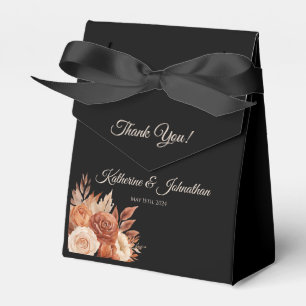 Watercolor Autumn Elegance-Wedding Thank you- Favor Box