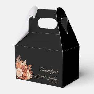 Watercolor Autumn Elegance-Wedding Thank you- Favor Box