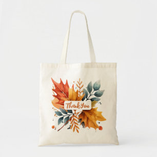 Watercolor Autumn Fall Colour Leaves Tote Bag
