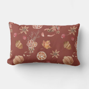 Watercolor Autumn Fall Thanksgiving Lumbar Pillow