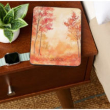 Watercolor Autumn Forest Landscape Design