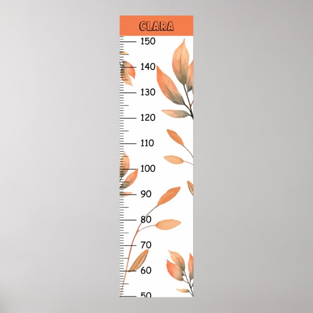 Watercolor Autumn Growth Chart (Front)