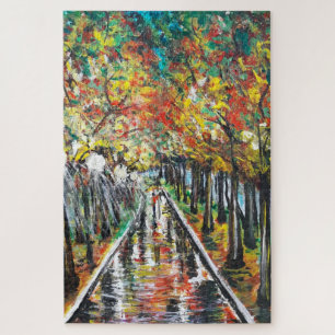 Watercolor - Autumn Is Coming - Choose Size Jigsaw Puzzle