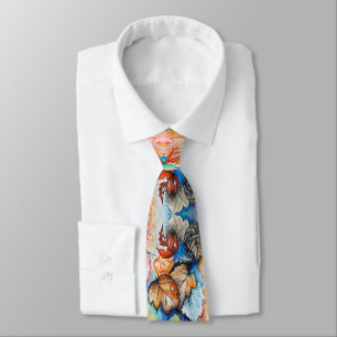 Watercolor - Autumn Leaves - Art - Tie