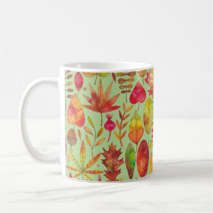 Watercolor Autumn Leaves Coffee Mug