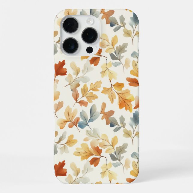 Watercolor Autumn Leaves – Cozy Fall Nature iPhone Case (Back)