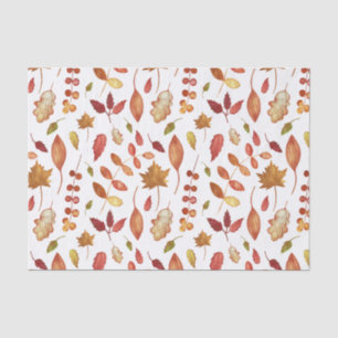 Watercolor Autumn Leaves Nature Tissue Paper