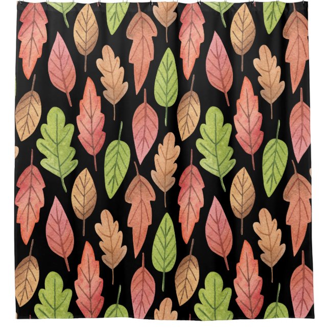 Watercolor autumn leaves: seamless pattern (Front)