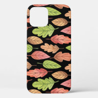 Watercolor autumn leaves: seamless pattern