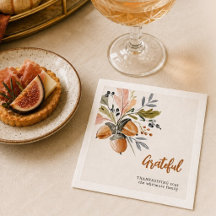 Watercolor Autumn Leaves Thanksgiving Grateful