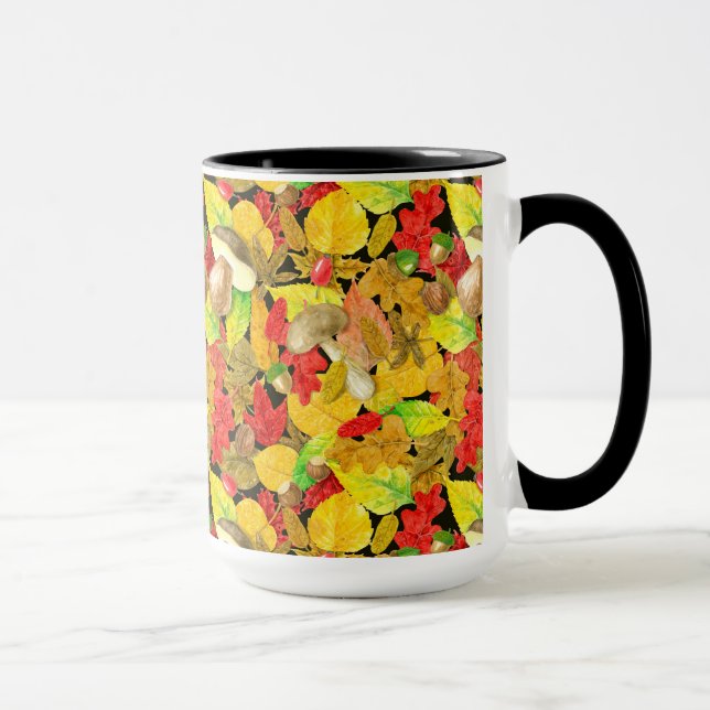 Watercolor autumn pattern mug (Right)