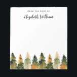 Watercolor Autumn Pine Trees Personalized  Notepad<br><div class="desc">Colourful watercolor autumn pine trees personalized notepad</div>
