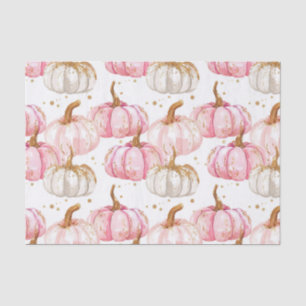 Watercolor Autumn Pumpkin Pattern Fall Decoupage Tissue Paper