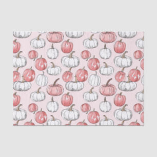 Watercolor Autumn Pumpkin Pattern Fall Decoupage Tissue Paper