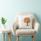 Watercolor Autumn Tree Life is Balance Quote  Throw Pillow (Chair)