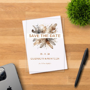 Watercolor Autumn Wedding Acrylic Invitations