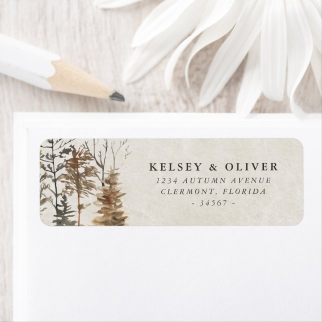 Watercolor Autumn Wedding Bride Groom (Insitu)