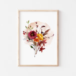Watercolor Autumn Wildflower  Poster<br><div class="desc">Watercolor Autumn Wildflower Poster</div>