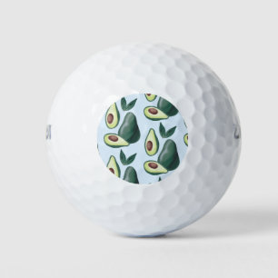 watercolor avocados golf balls