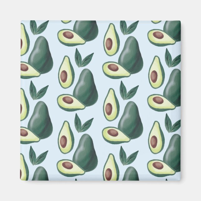 watercolor avocados magnet (Front)
