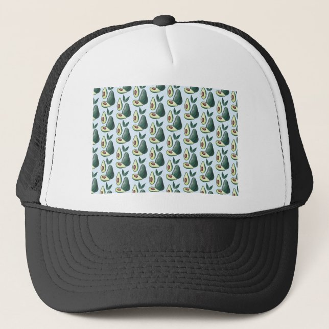 watercolor avocados trucker hat (Front)