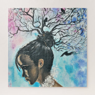 Watercolor - Awakening - Nature Girl - Jigsaw Puzzle