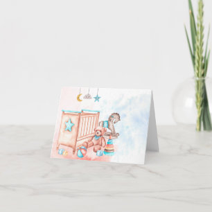 Watercolor baby card