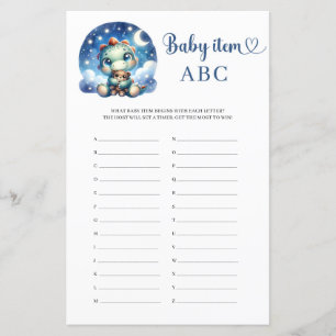 Watercolor baby dinosaur teddy bear Baby Item ABC 