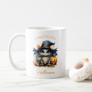 Watercolor Baby Dragon Customizable Halloween Kids Coffee Mug