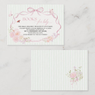   Watercolor Baby in bloom butterfly books for bab Business Card