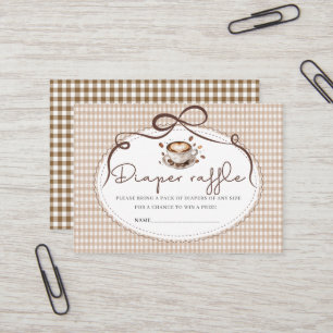  Watercolor baby is brewing coffee baby shower dia Business Card