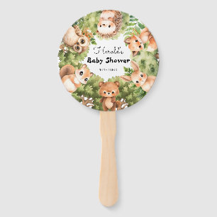 Watercolor Baby Shower Hand Fan