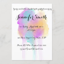 Watercolor Bachelorette Party Invitations