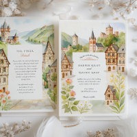 Watercolor BACHERACH Germany Wedding