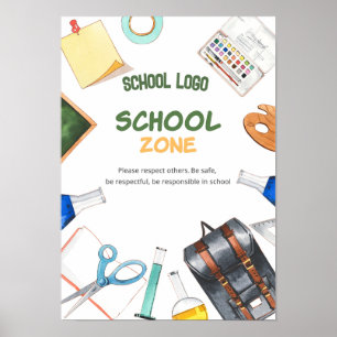 Watercolor Back to School Poster 