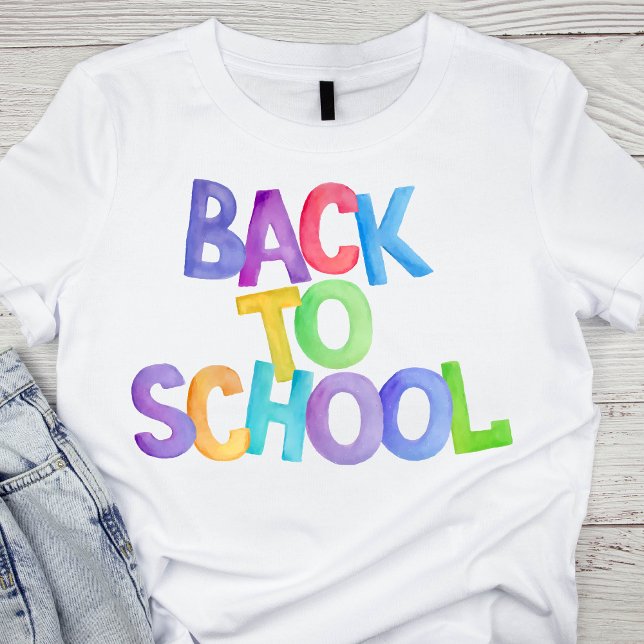 Watercolor Back to School T-Shirt (Creator Uploaded)