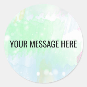 Watercolor background - Customize your own Classic Round Sticker