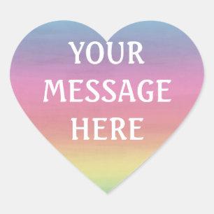 Watercolor background - Customize your own Heart Sticker