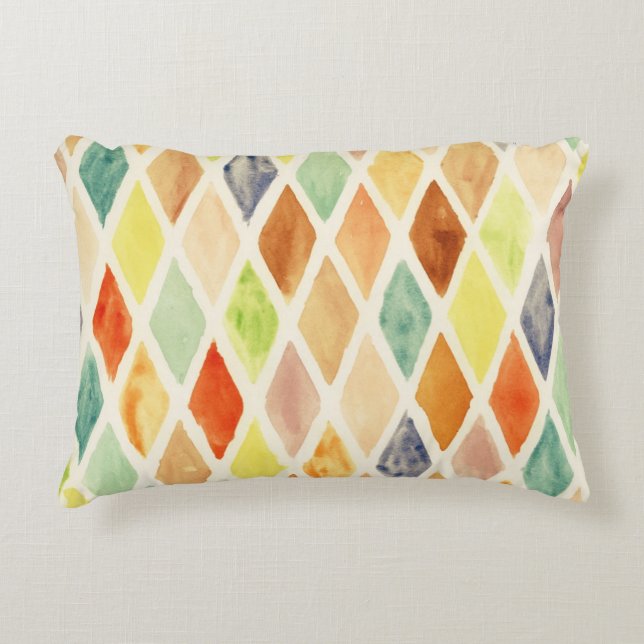 Watercolor background decorative pillow (Front)