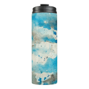 Watercolor background design thermal tumbler