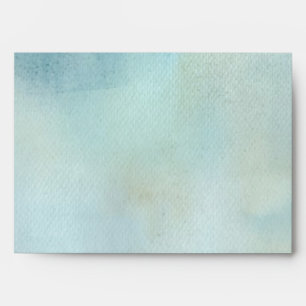 watercolor background in pastel blue and yellow envelope
