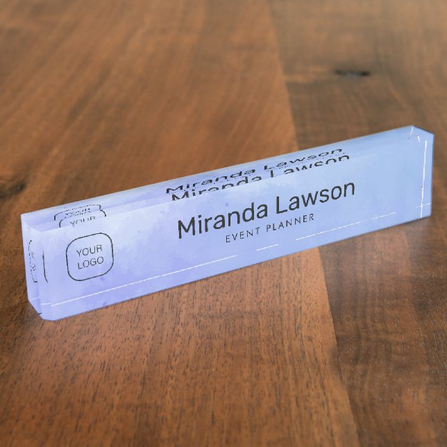 Watercolor background  nameplate (Side)
