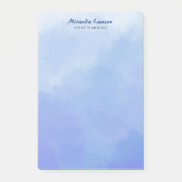 Watercolor background post-it notes