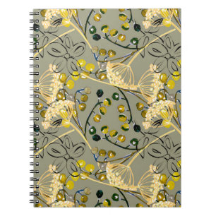 Watercolor background, seamless pattern notebook