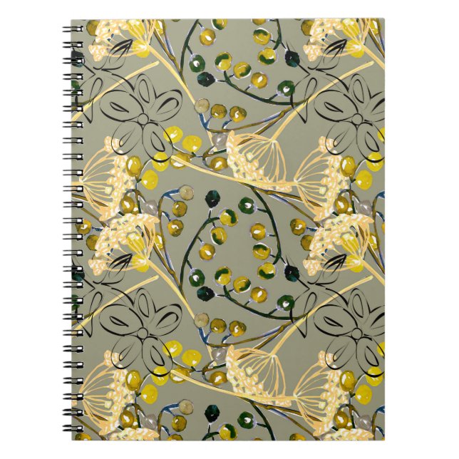 Watercolor background, seamless pattern notebook (Front)