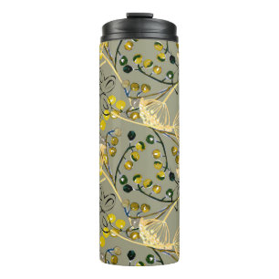Watercolor background, seamless pattern thermal tumbler