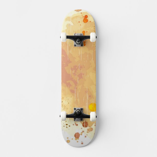 watercolor background skateboard (Front)