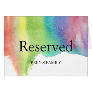 Watercolor Background Table Reserved
