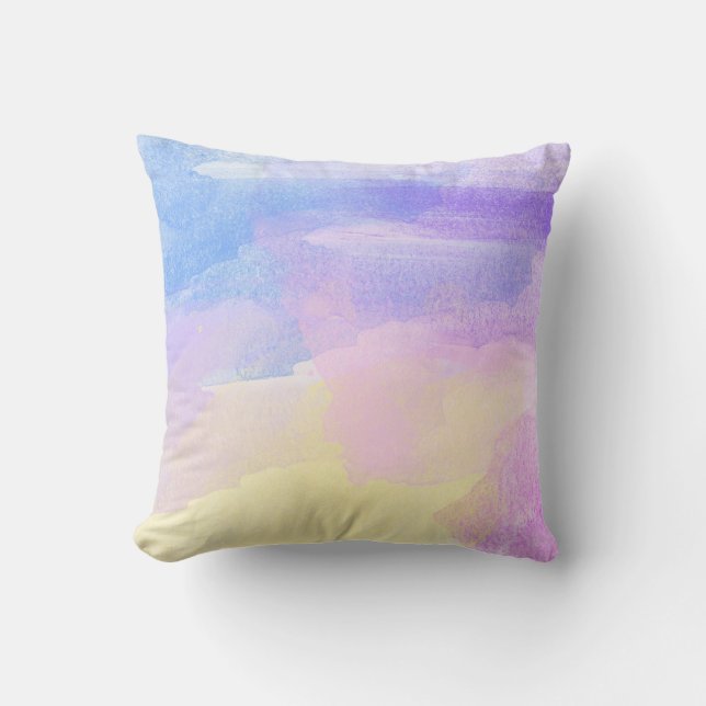 Watercolor Background Throw Pillow (Front)