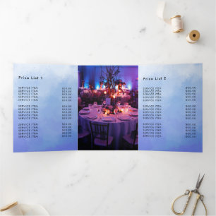Watercolor background  Tri-Fold card